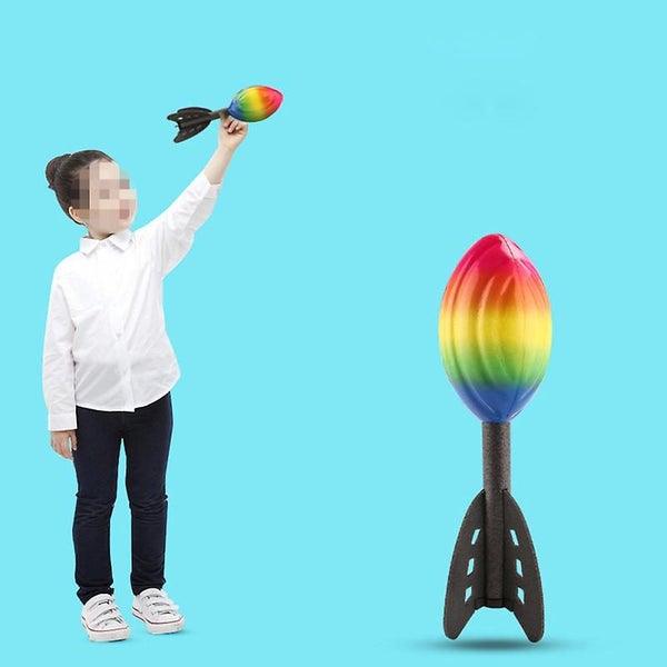1 Pc Rocket Soft Foam Flying Rocket Toy For Kids Outdoor Family Game Carousel 4