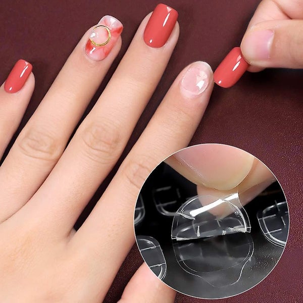 20 Sheets Nail Glue Stickers Double Side For Press On Nails Stickerswaterproof Carousel 3