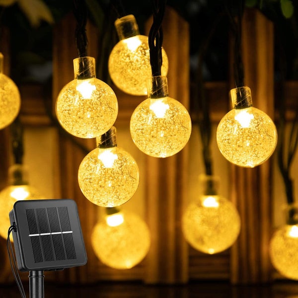 Solar String Lights Outdoor 50 Led 32 Feet Crystal Globe Lights With 8 Lightin Carousel 1
