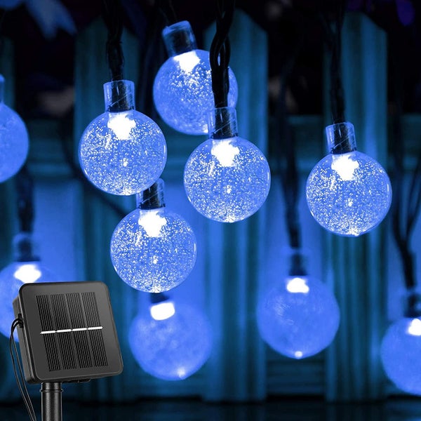 Solar String Lights Outdoor 50 Led 32 Feet Crystal Globe Lights With 8 Lightin Carousel 2
