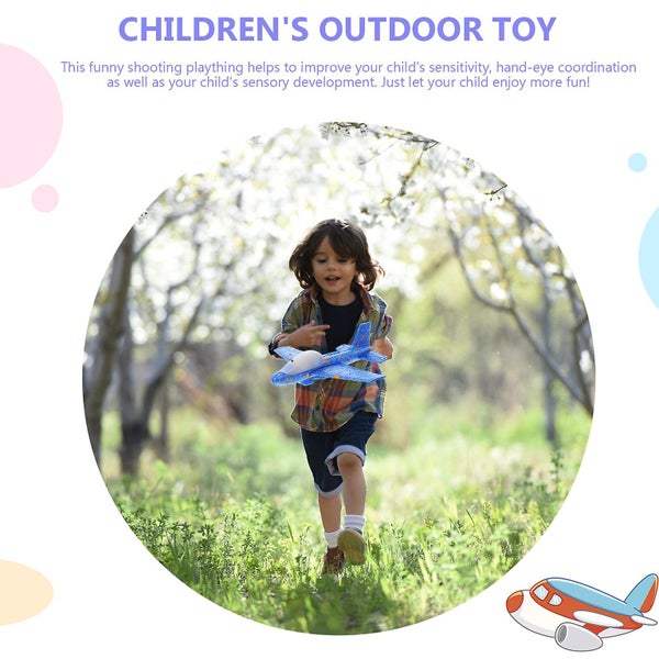 1pc Glider Plane Model Foams Airplane Plaything Funny Kids Flight Toy Carousel 3