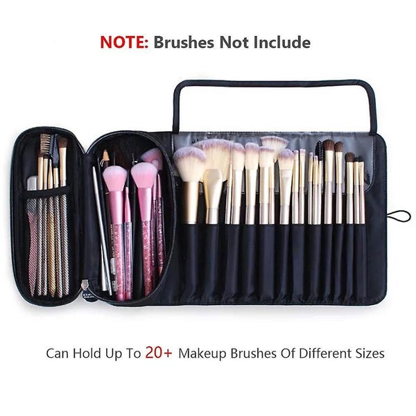 Portable Makeup Brush Organizer Makeup Brush Bag For Travel Can Hold 20+ Brush Carousel 2