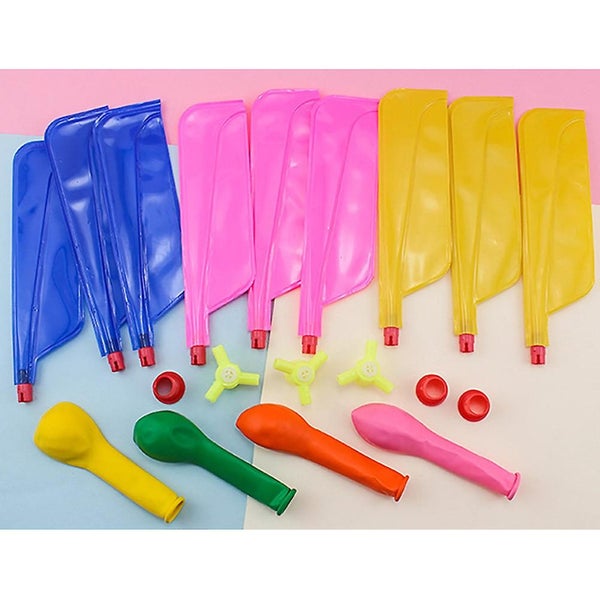 12 Pcs Kids Toys Diy Balloon Aircraft Balloon Aircraft Balloon Helicopter Ball Carousel 2
