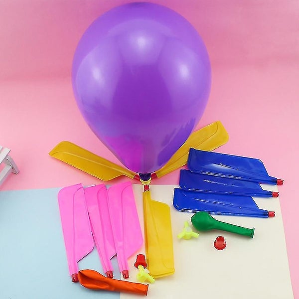 12 Pcs Kids Toys Diy Balloon Aircraft Balloon Aircraft Balloon Helicopter Ball Carousel 3