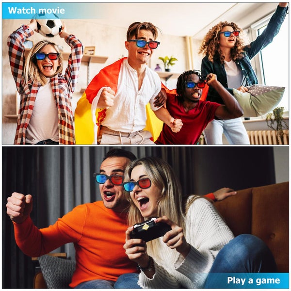 10 Pcs Viewing Glasses Red-blue Lens 3d Glasses Compatible With Ordinary Compu Carousel 2