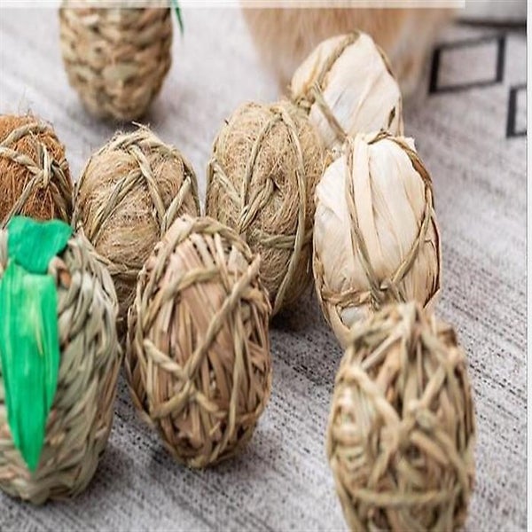 6 Pcs Small Animal Chew Ball Toy Rolling Activity Play Balls Bunny Treat Ball Carousel 2