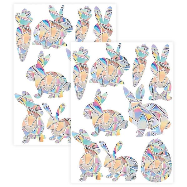 Rabbit Rainbow Prism Electrostatic Glass Stickers Pvc Decoration Prevents Bird Carousel 1