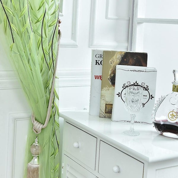 Transparent Window Shades Leaf Curtains Aesthetic Curtains Bohemian Curtains W Carousel 2