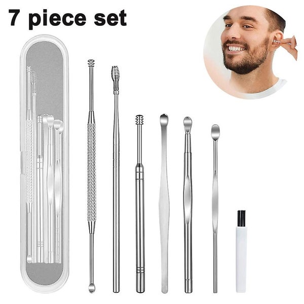 1 Set /7 Pcs Ear Pick Earwax Removal Kit Ear Cleansing Tool Set Ear Curette Ea Carousel 1
