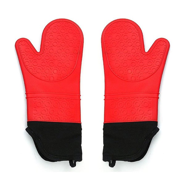 Oven Mitts Heat-resistant Baking Gloves With Quilted Liner For Kitchen Cooking Carousel 1