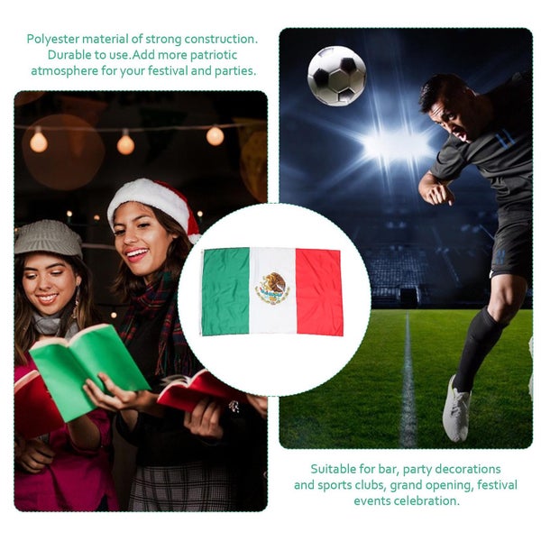 90x150cm Mexican Flags Fan Cheering Flag Sports Game Accessories Hangable Flag Carousel 5
