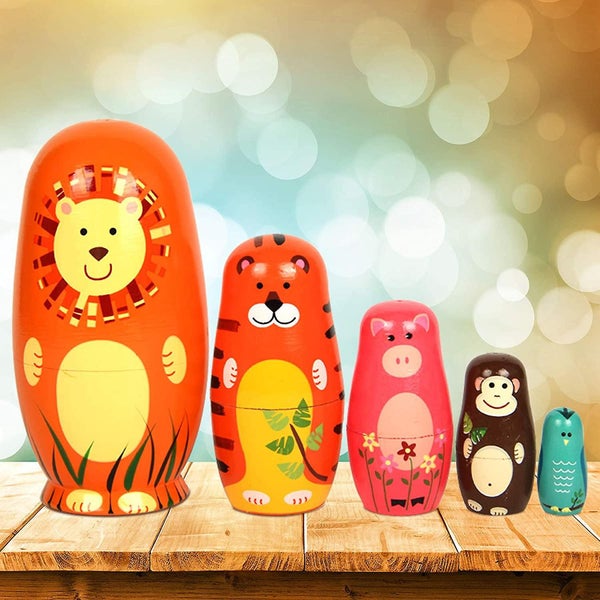 Handmade Wooden Different Pattern Small Items Matryoshka Doll Handmade Wooden Carousel 5