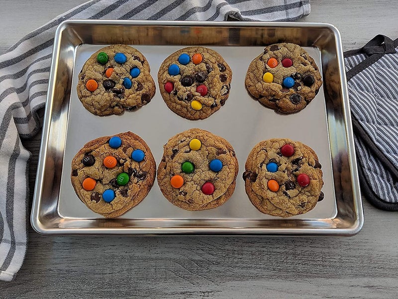 Checkered Chef Quarter Sheet Pan And Rack Set Aluminum Cookie Sheet With Stain Carousel 2