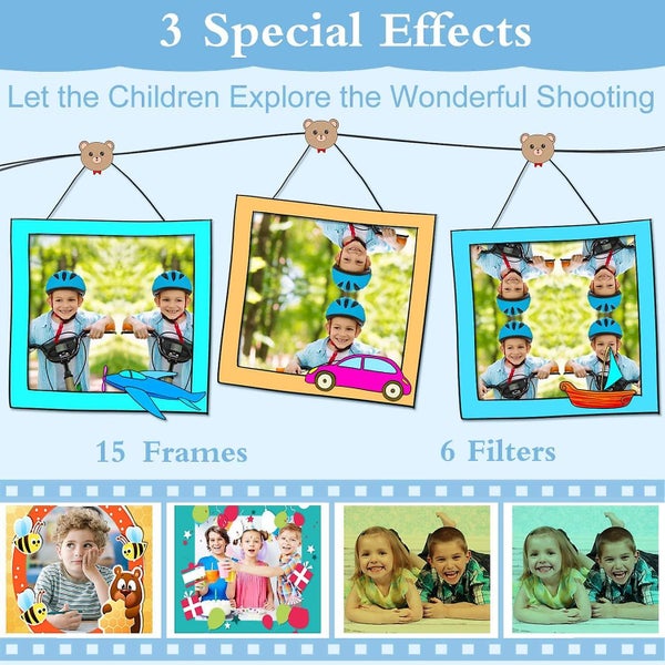 Children's Camera 2.0 Inches 32 Gb Blue Carousel 5