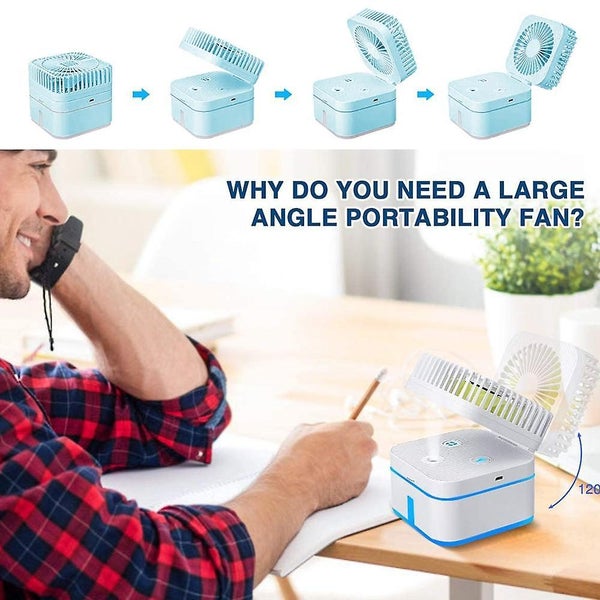 Ultrasonic Cool Mist Humidifier With Fansmall Personal Desktop Air Misting Fan Carousel 5