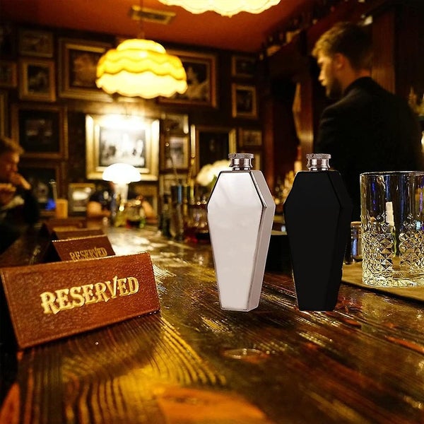 Hip Flask For Liquor Stainless Steel Leakproof With Funnel Leather Cover Great Carousel 5