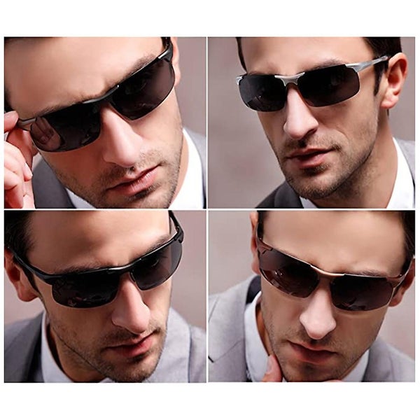Men's Polarized Sunglasses For Driving Fishing Golf Metal Glasses Carousel 4