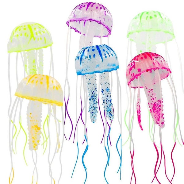 Fish Tank Decorations Glowing Effect Aquarium Decor Artificial Jellyfish Ornam Carousel 1