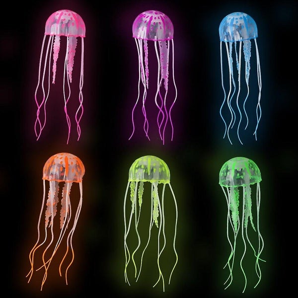 Fish Tank Decorations Glowing Effect Aquarium Decor Artificial Jellyfish Ornam Carousel 2