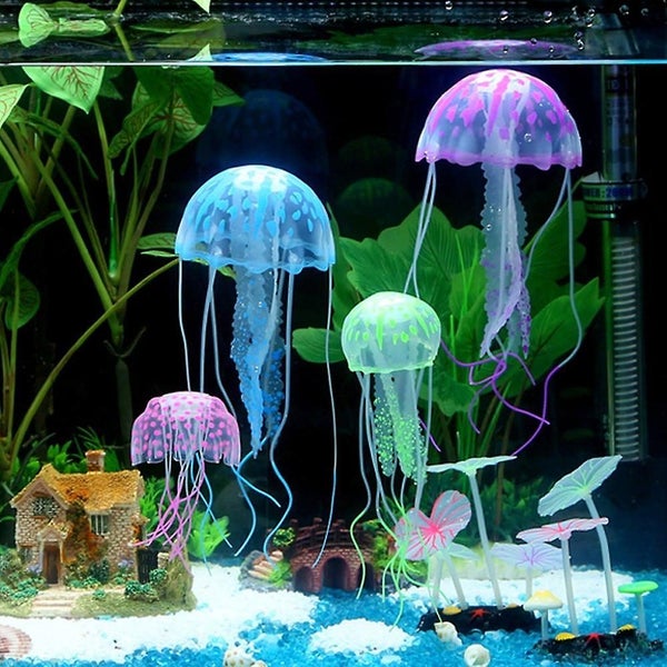Fish Tank Decorations Glowing Effect Aquarium Decor Artificial Jellyfish Ornam Carousel 4