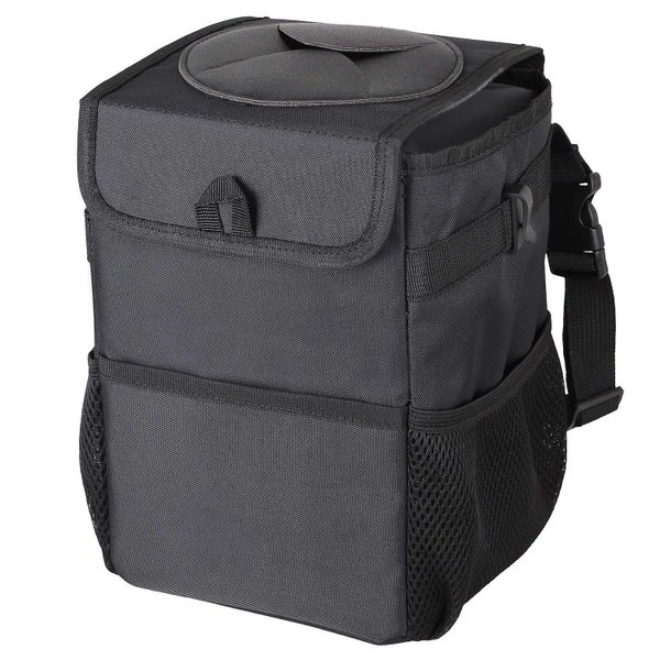 Car Trash Can Garbage Bag With Lid Waterproof Leakproof No Smell Foldable Porta Carousel 1