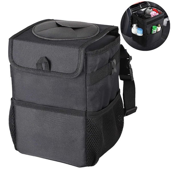 Car Trash Can Garbage Bag With Lid Waterproof Leakproof No Smell Foldable Porta Carousel 2