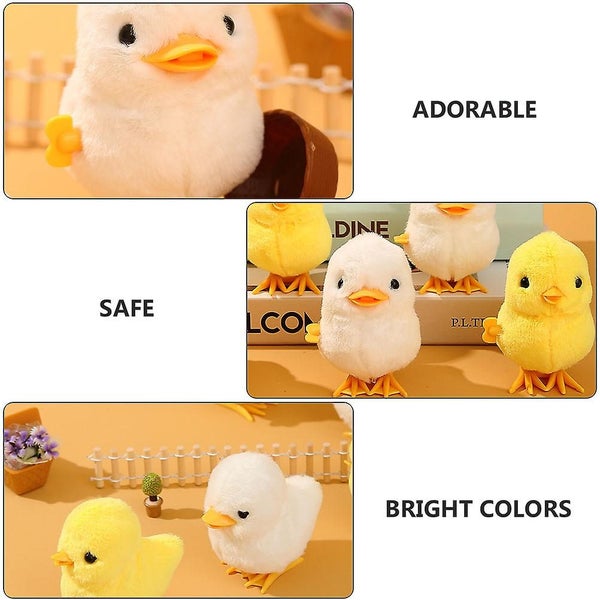 2pcs Simulation Plush Animal Wind Up Toys Kids Wind Up Playthings Kids Toys Carousel 3
