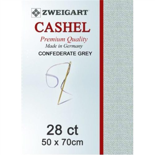 Zweigart Cashel 28ct 50x70cm Silver Grey Carousel 1