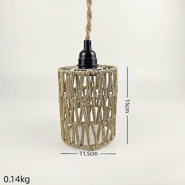 Rattan Lamp Shade Boho Lamp Shade Replacement Woven Lampshade Cafe Lampshade Carousel 1