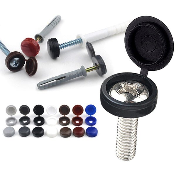 100Pcs Nails Screw Caps Nylon Protective Covers 7 Colors Optional Carousel 2