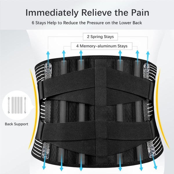 Adjustable Lumbar Back Belt Trainer Lumbar Pad Fitness Gym Waist Support Belts Carousel 2