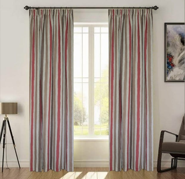 Linen-look Curtains with Tripleweave Lining 2.2-3.1m (gathered) x 2.4m Carousel 1