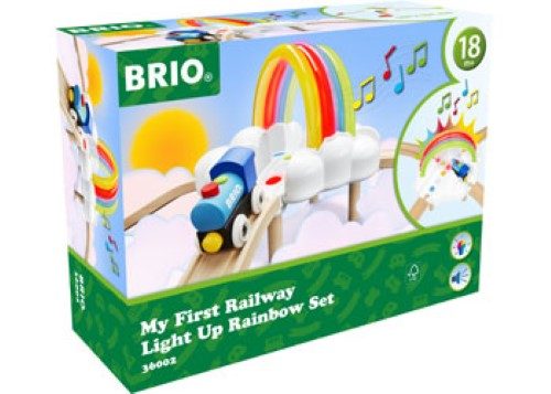 BRIO My First Rwy Light Up Rainbow Set 11 pieces Carousel 1