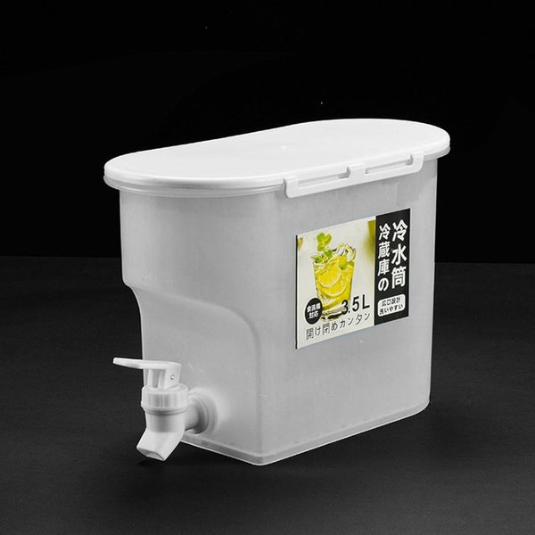 3.5L Iced Beverage Dispenser with Faucet for Refrigerator Home Dining Room White Carousel 1