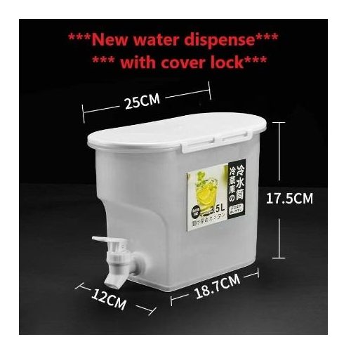 3.5L Iced Beverage Dispenser with Faucet for Refrigerator Home Dining Room White Carousel 2