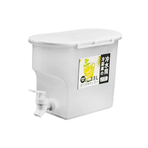 3.5L Iced Beverage Dispenser with Faucet for Refrigerator Home Dining Room White Carousel 3