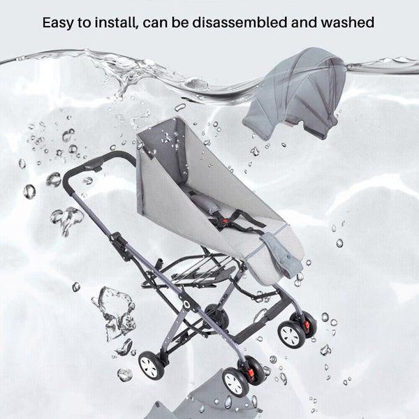 Light Blue Compact Baby Stroller Pram Easy Fold Travel Carry on Plane New Carousel 12