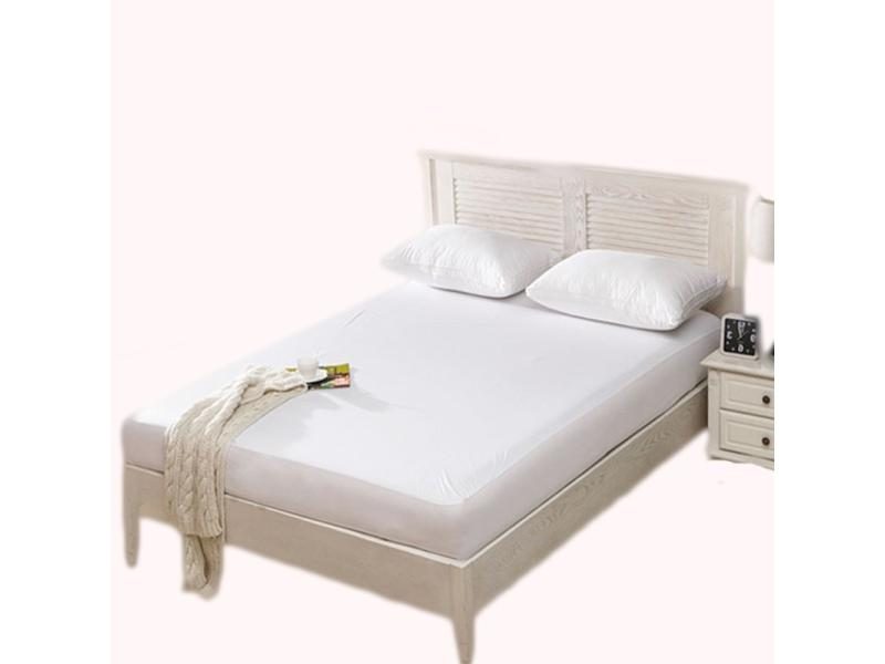 Smooth Waterproof Mattress Protector Cover For Bed Solid White Wetting Carousel 1