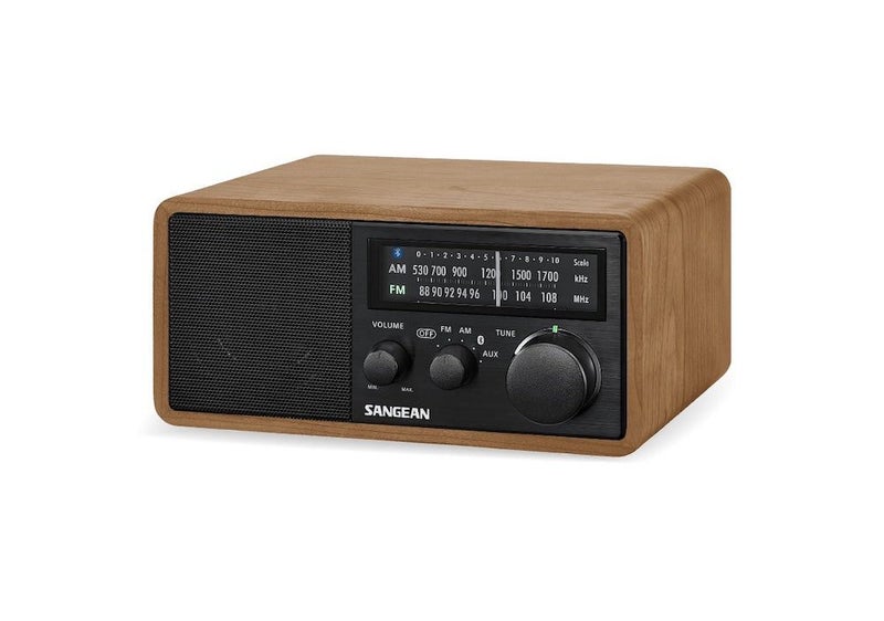 Sangean WR-11BT+ AM/FM/AUX/ Bluetooth Wooden Cabinet Radio Carousel 1