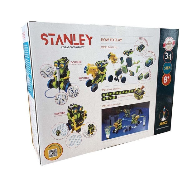 Johnco Stanley 3-in-1 Keypad Coding Robot DIY Rebuild Kids Learning Toy 8y+ Carousel 2