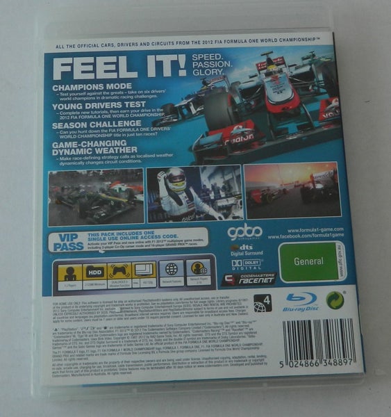 F1 FORMULA 1 -2012 - PS3 Carousel 2