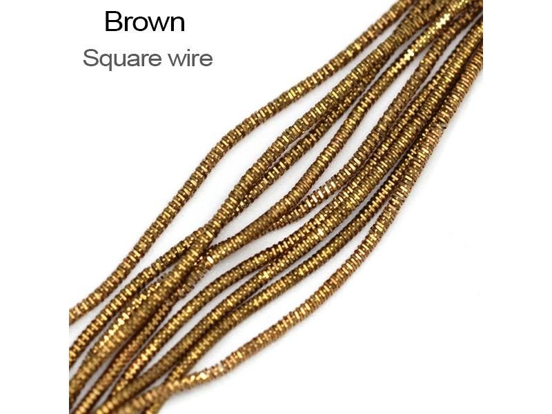 1.5mm French Bullion Wire Square Copper Wire For DIY Patch Decoration Carousel 1