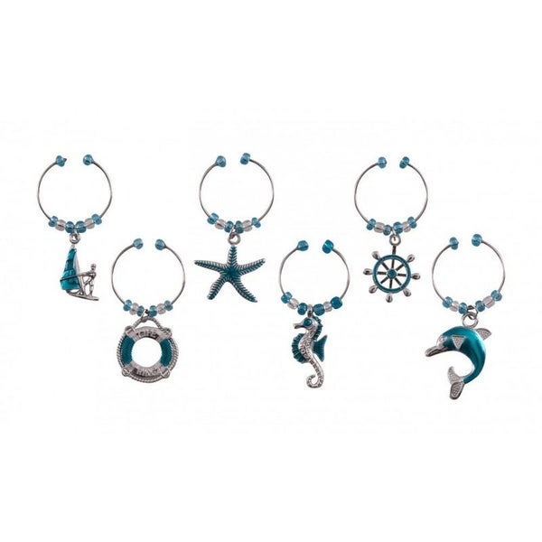 Wine Charms Set of 6 - Nautical Carousel 2