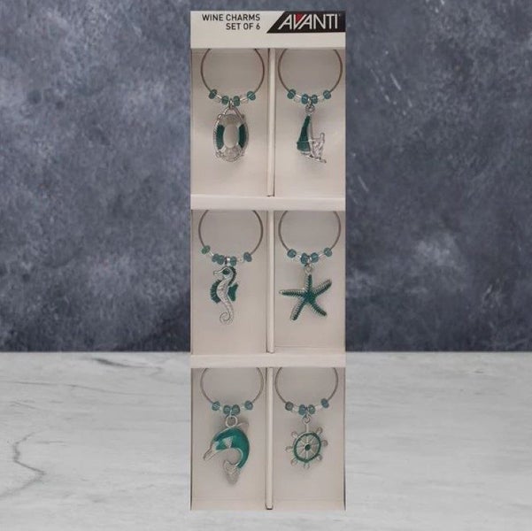 Wine Charms Set of 6 - Nautical Carousel 4