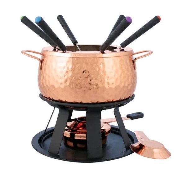 Fondue Set Copper 11 Piece Carousel 1