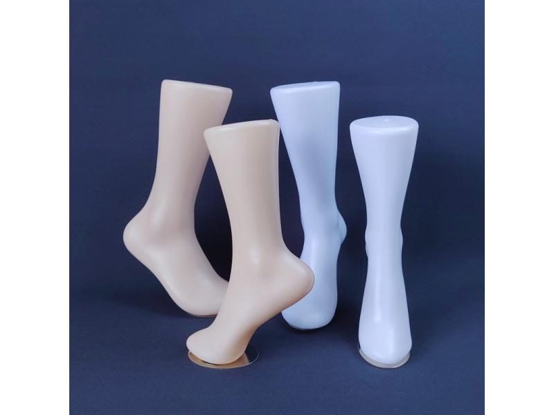 White Skin Plastic Man Woman Foot Mannequin For Shoe Sock Display Carousel 2