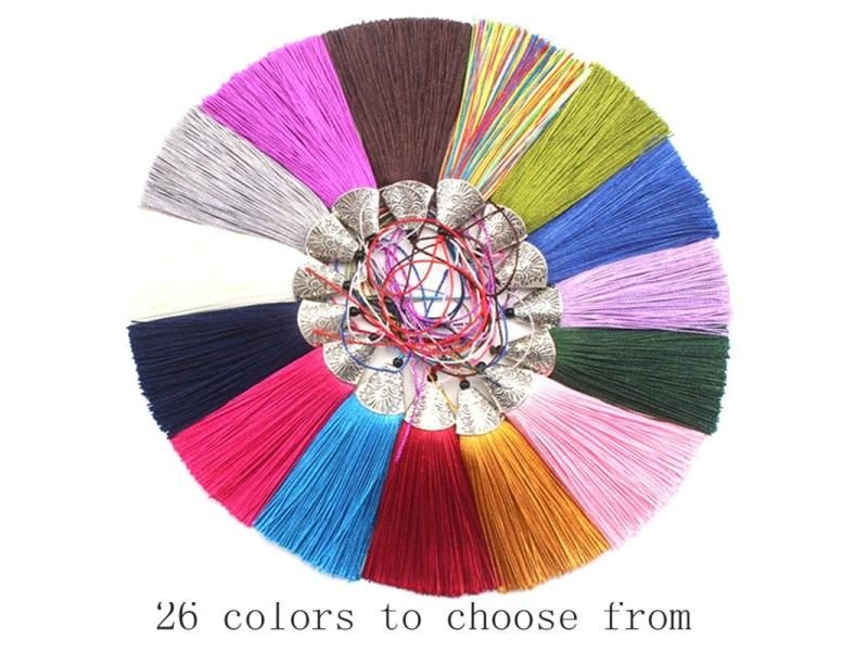 5/10Pcs 8CM Hanging Rope Silk Tassels Fringe Sewing Bang Tassel Trim Key Carousel 2