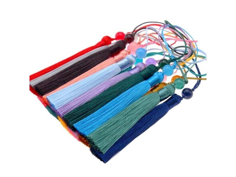 5Pcs 7cm With Beads Tassel Sewing Curtains Accessories DIY Keychain Cellphone Carousel 2