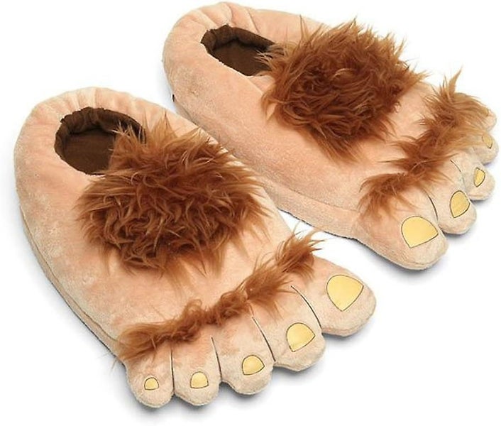 Womens Furry Monster Adventure Slippers Comfortable Novelty Warm Winter Hobbit Carousel 1