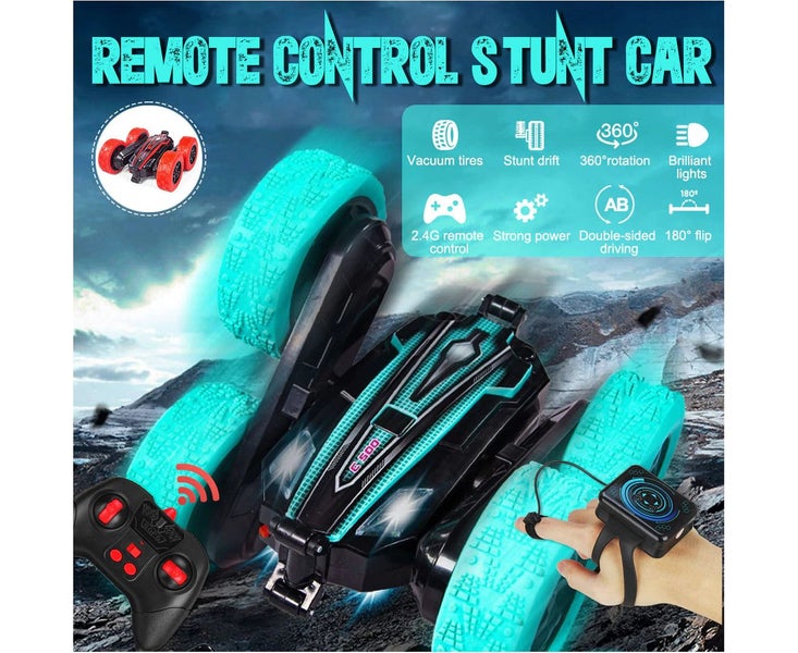 4WD Watch Remote Control Flip Stunt Car Fast Off Road Stunt 360 Rotating Drif... Carousel 2
